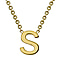 9K Yellow Gold 4mm X 5mm 'V' Initial Adjustable Necklace 15 to 17 Inch