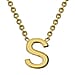 9K Yellow Gold 3.5mm X 5mm 'R' Initial Adjustable Necklace 15 to 17 Inch