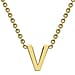 9K Yellow Gold 3.5mm X 5mm 'R' Initial Adjustable Necklace 15 to 17 Inch