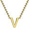 9K Yellow Gold 4mm X 5mm 'X' Initial Adjustable Necklace 15 to 17 Inch