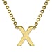 9K Yellow Gold 3.5mm X 5mm 'R' Initial Adjustable Necklace 15 to 17 Inch