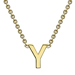 9K Yellow Gold 4.5mm X 5mm 'G' Initial Adjustable Necklace 15 to 17 Inch