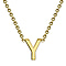 9K Yellow Gold 4mm X 5mm 'T' Initial Adjustable Necklace 15 to 17 Inch