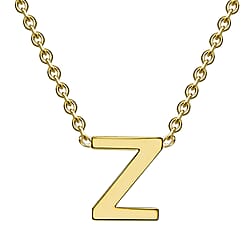 9K Yellow Gold 4.5mm X 5mm 'G' Initial Adjustable Necklace 15 to 17 Inch