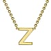 9K Yellow Gold 3.5mm X 5mm 'R' Initial Adjustable Necklace 15 to 17 Inch