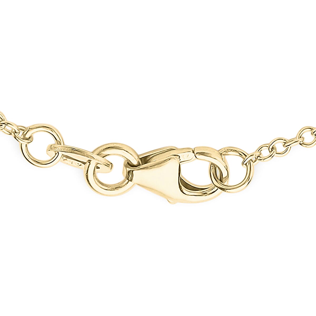 9K Two Colour Gold Drop Knot Necklace 17 to 18 Inch