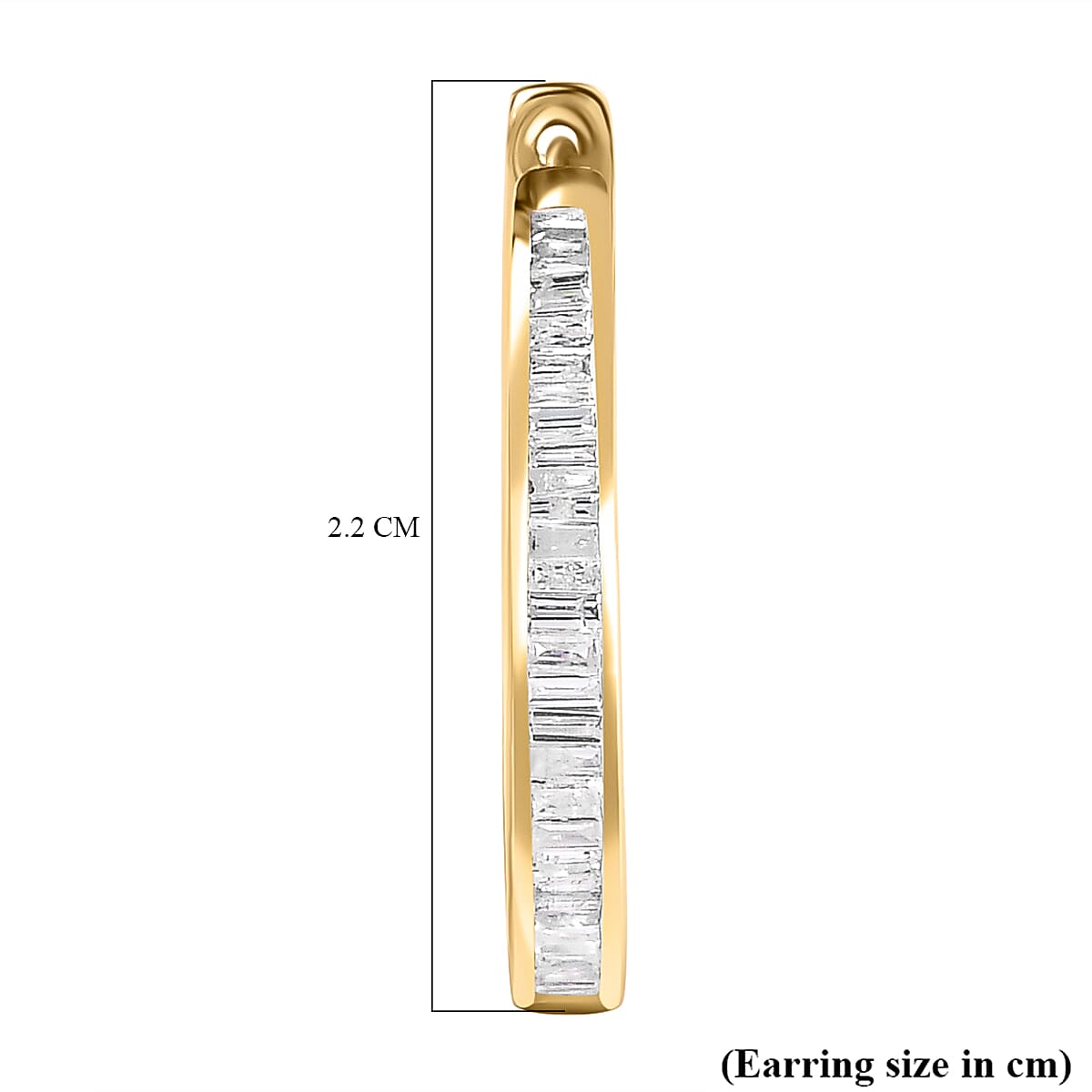 9K Yellow Gold SGL Certified Diamond (I3-G-H) Hoop Earrings 1.00 Ct.
