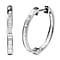 9K White Gold SGL Certified White Diamond (I3/G-H) Full Hoop Earring 1.00 ct, Gold Wt. 2.95 Gms