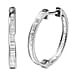 9K White Gold SGL Certified White Diamond (I3/G-H) Full Hoop Earring 1.00 ct, Gold Wt. 2.95 Gms