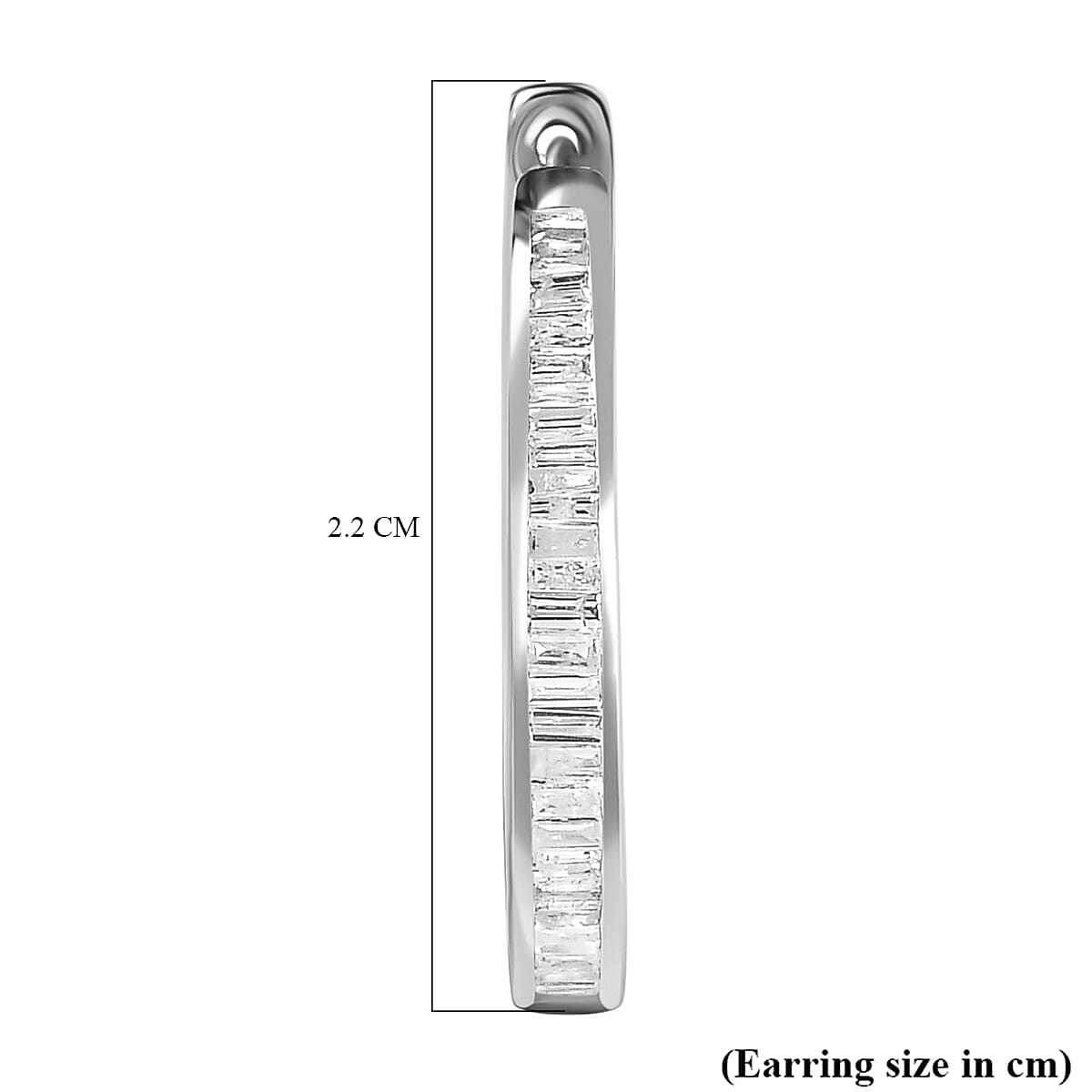 9K White Gold SGL Certified Diamond (I3-G-H) Hoop Earrings 1.00 Ct.