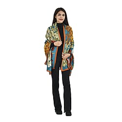 Tamsy Polyester Printed Scarf - Green