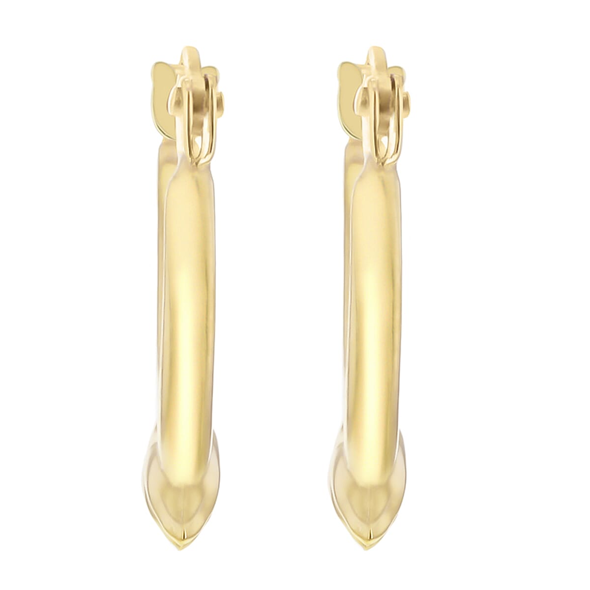 9K Yellow Gold 14mm X 16mm Dolphin Creole Earrings