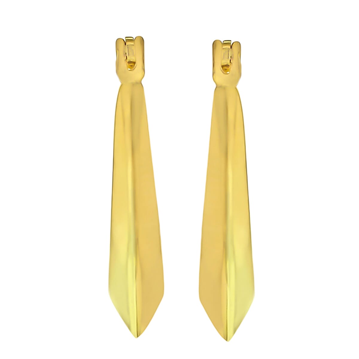 9K Yellow Gold 11mm X 19mm Creole Earrings