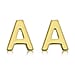 9K Yellow Gold 4mm X 5mm 'A' Initial Stud Earrings