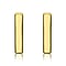 9K Yellow Gold 1mm X 5mm 'I' Initial Stud Earrings