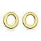 9K Yellow Gold 4.5mm X 5mm 'O' Initial Stud Earrings