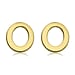 9K Yellow Gold 4.5mm X 5mm 'O' Initial Stud Earrings