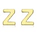 9K Yellow Gold 4mm X 5mm 'Z' Initial Stud Earrings