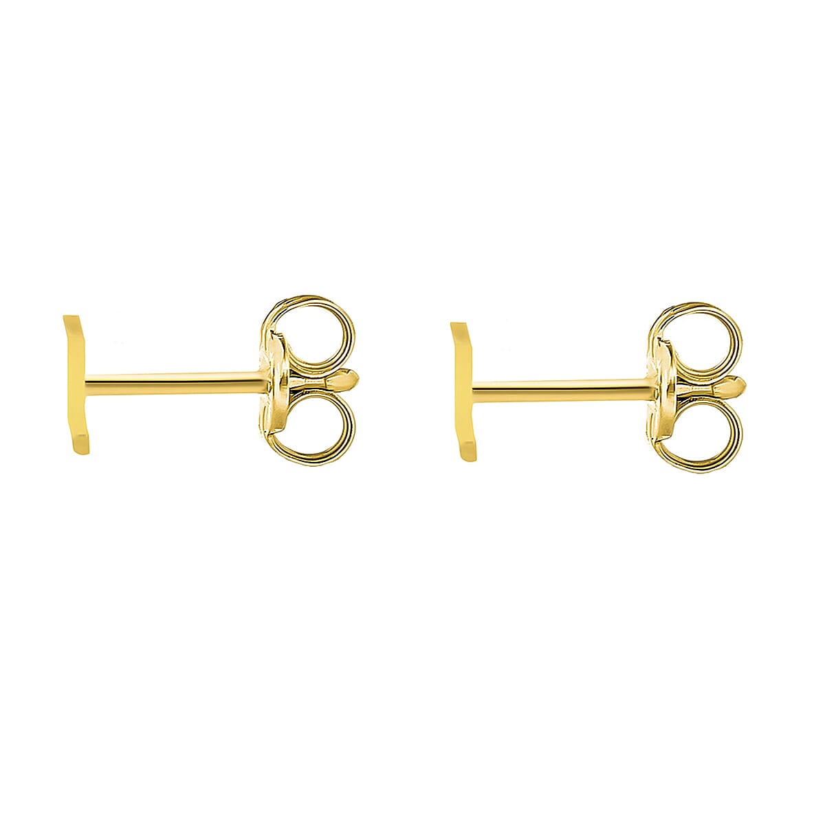 9K Yellow Gold 4mm X 5mm Z Initial Stud Earrings