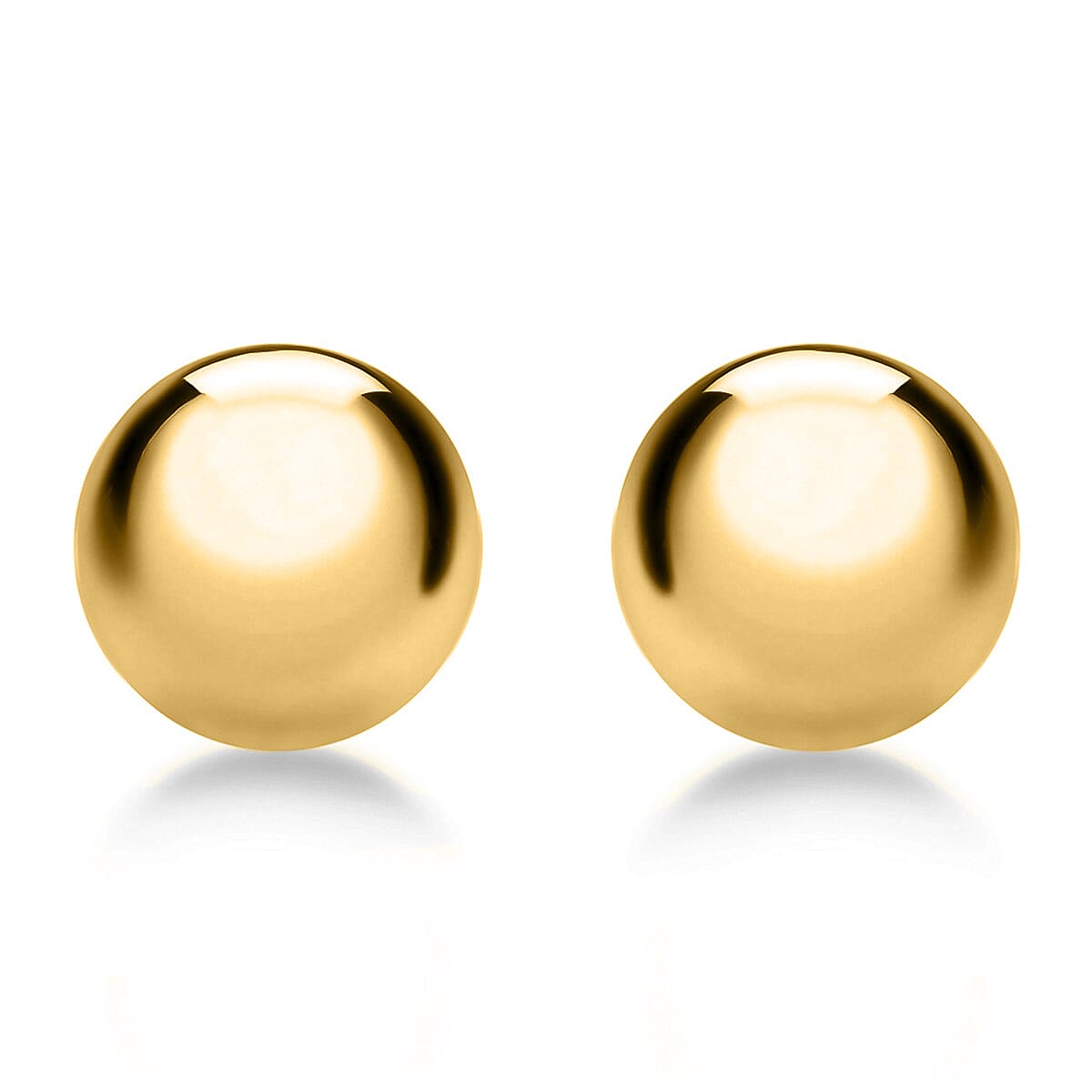 18K Yellow Gold 8mm Ball Stud Earrings