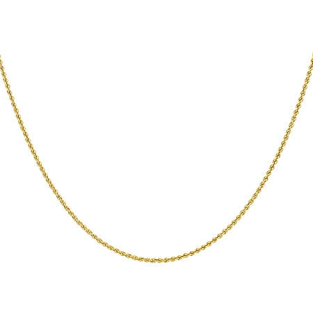 9K Yellow Gold Rope Chain 16 Inch