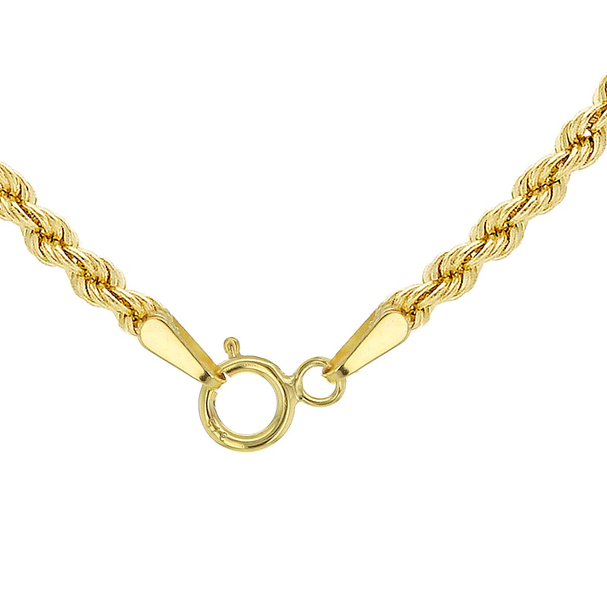9K Yellow Gold Rope Chain 18 Inch