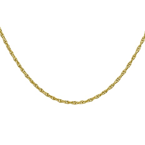 9K Yellow Gold Prince Of Wales Chain (Size - 16) with Spring Ring clasp