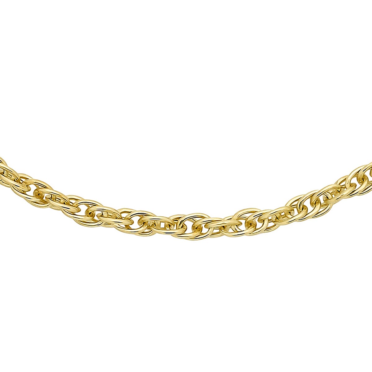 9K Yellow Gold Prince Of Wales Chain (Size - 16) with Spring Ring clasp