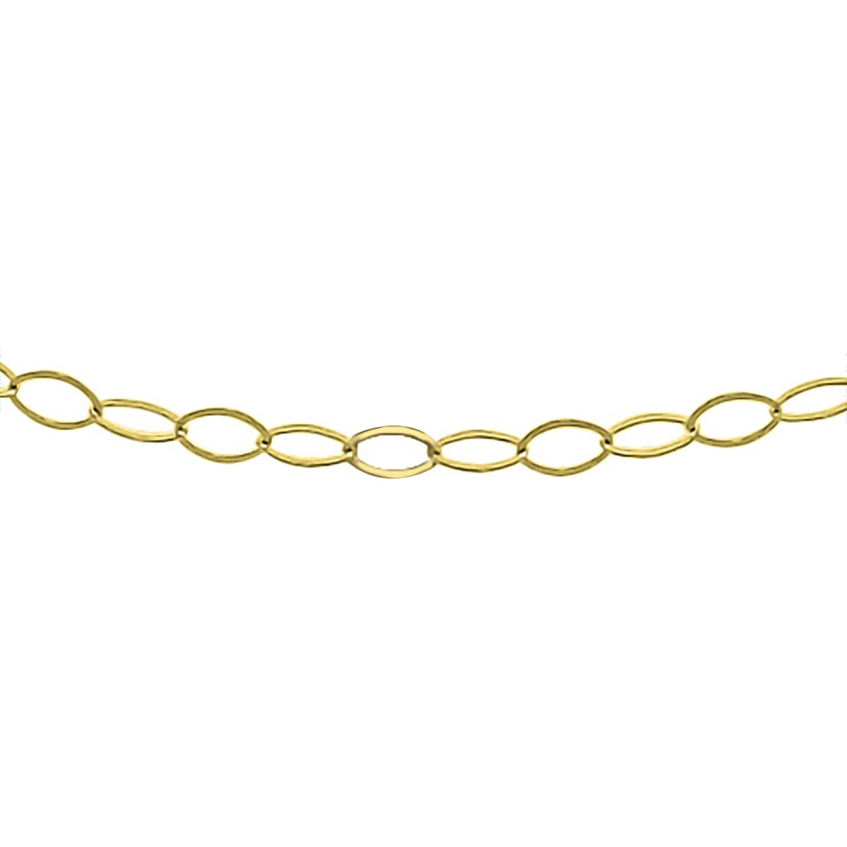 9K Yellow Gold Soldered Trace Chain 16 Inch