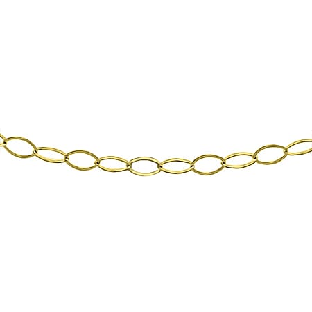 9K Yellow Gold Soldered Trace Chain 16 Inch