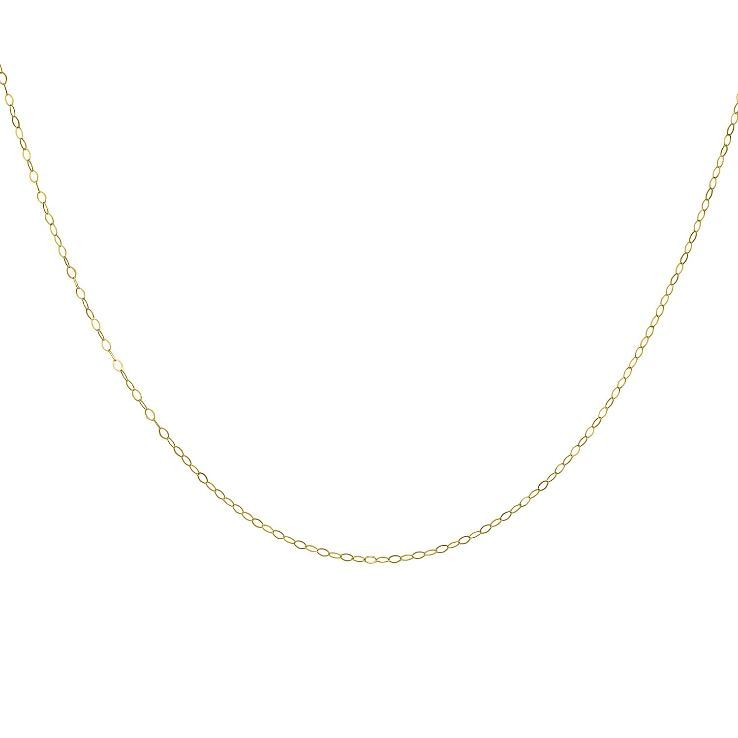 9K Yellow Gold Soldered Trace Chain 16 Inch