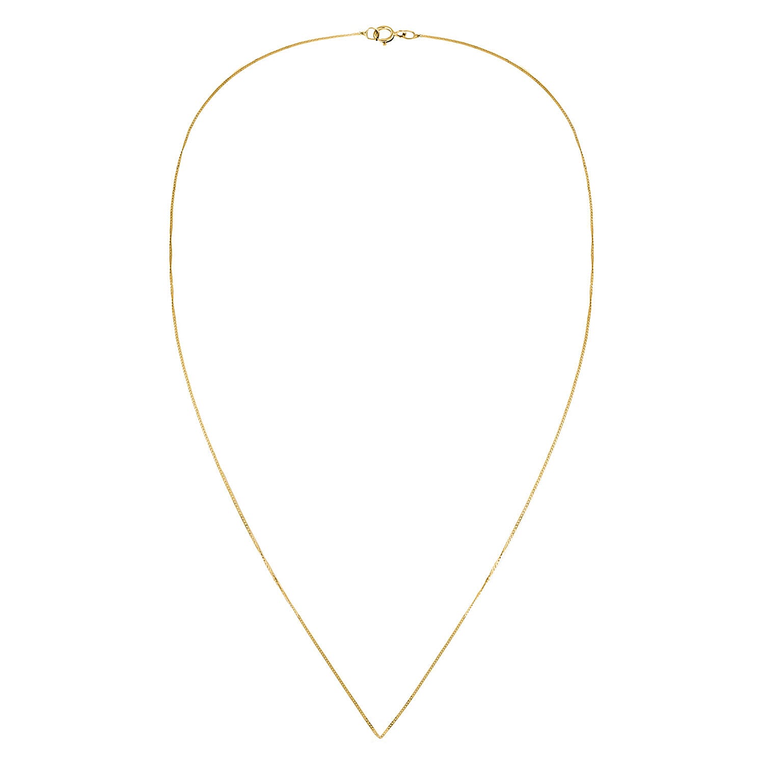 9K Yellow Gold Diamond Cut Curb Chain 16 Inch