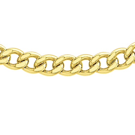 9K Yellow Gold Curb Chain 16 Inch