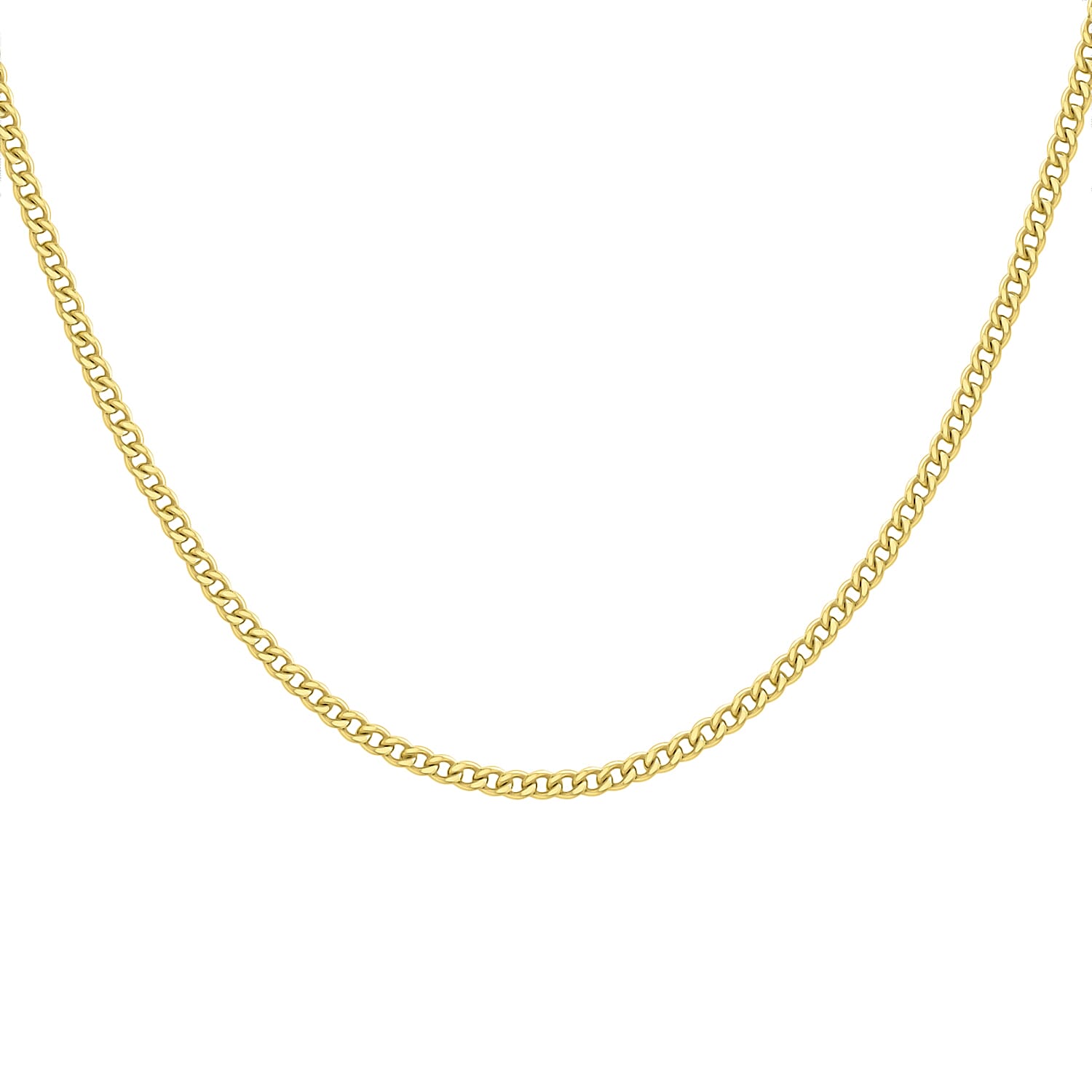 9K Yellow Gold Curb Chain 16 Inch