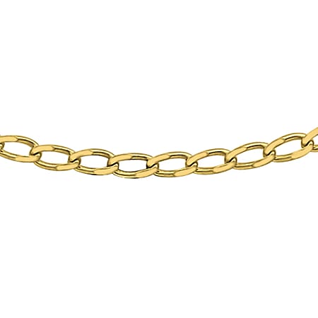 9K Yellow Gold Open Curb Chain 16 Inch