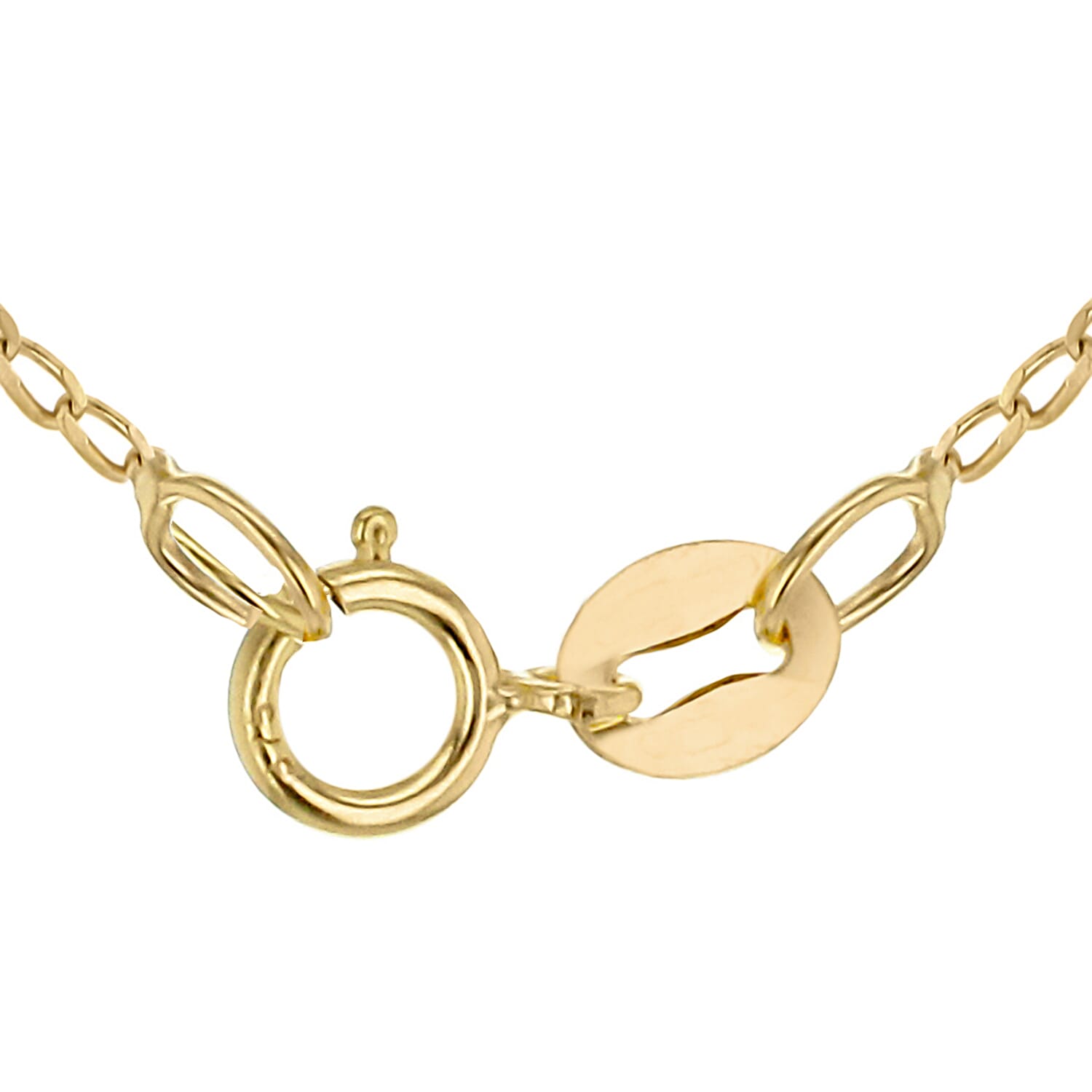 9K Yellow Gold Open Curb Chain 16 Inch