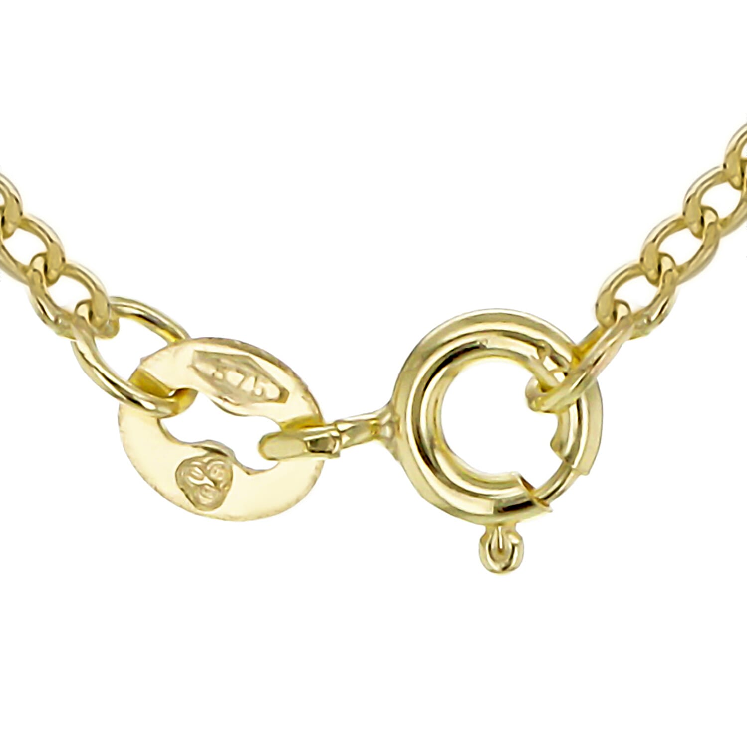 9K Yellow Gold Flat Curb Chain 16 Inch