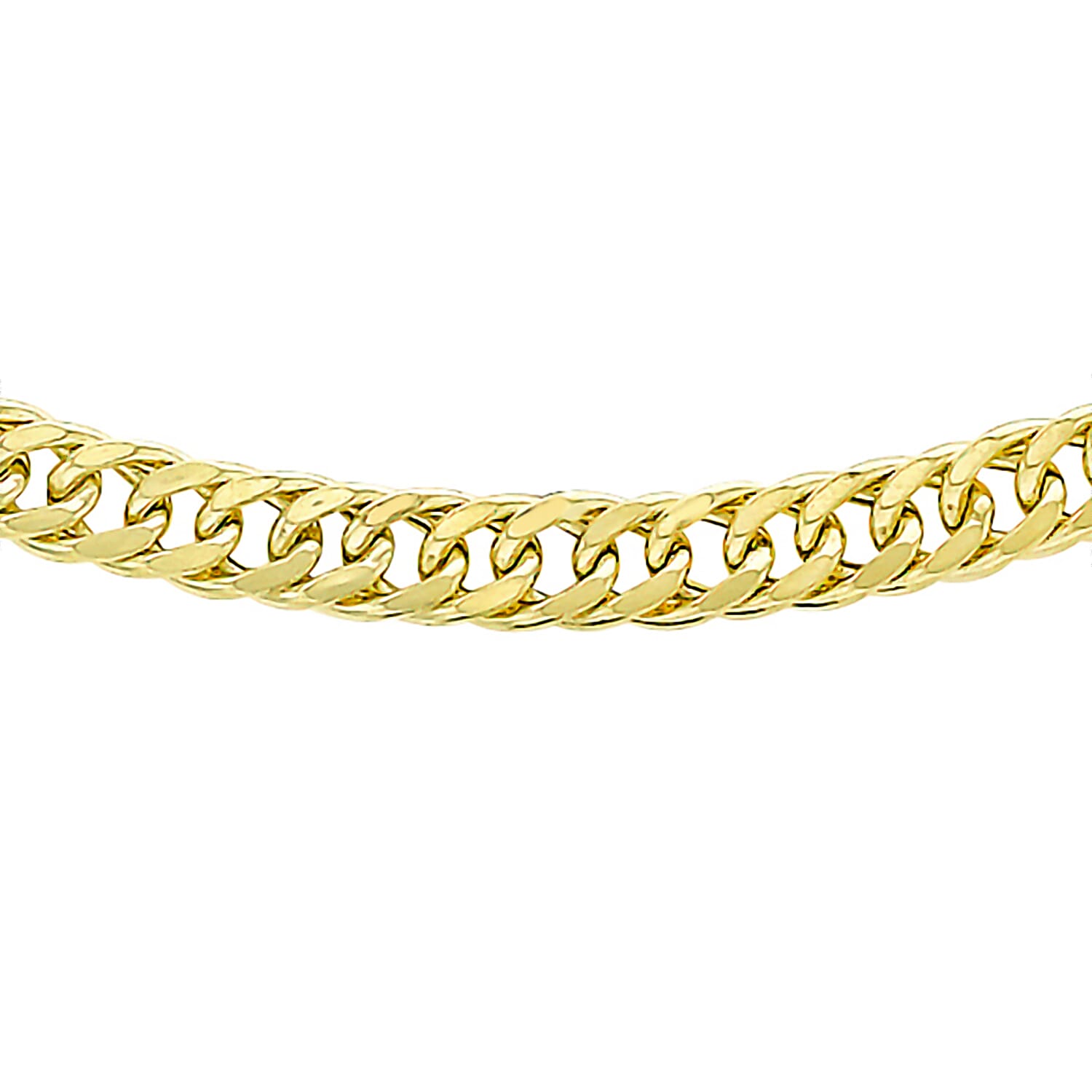 9K Yellow Gold Triple Curb Chain 16 Inch