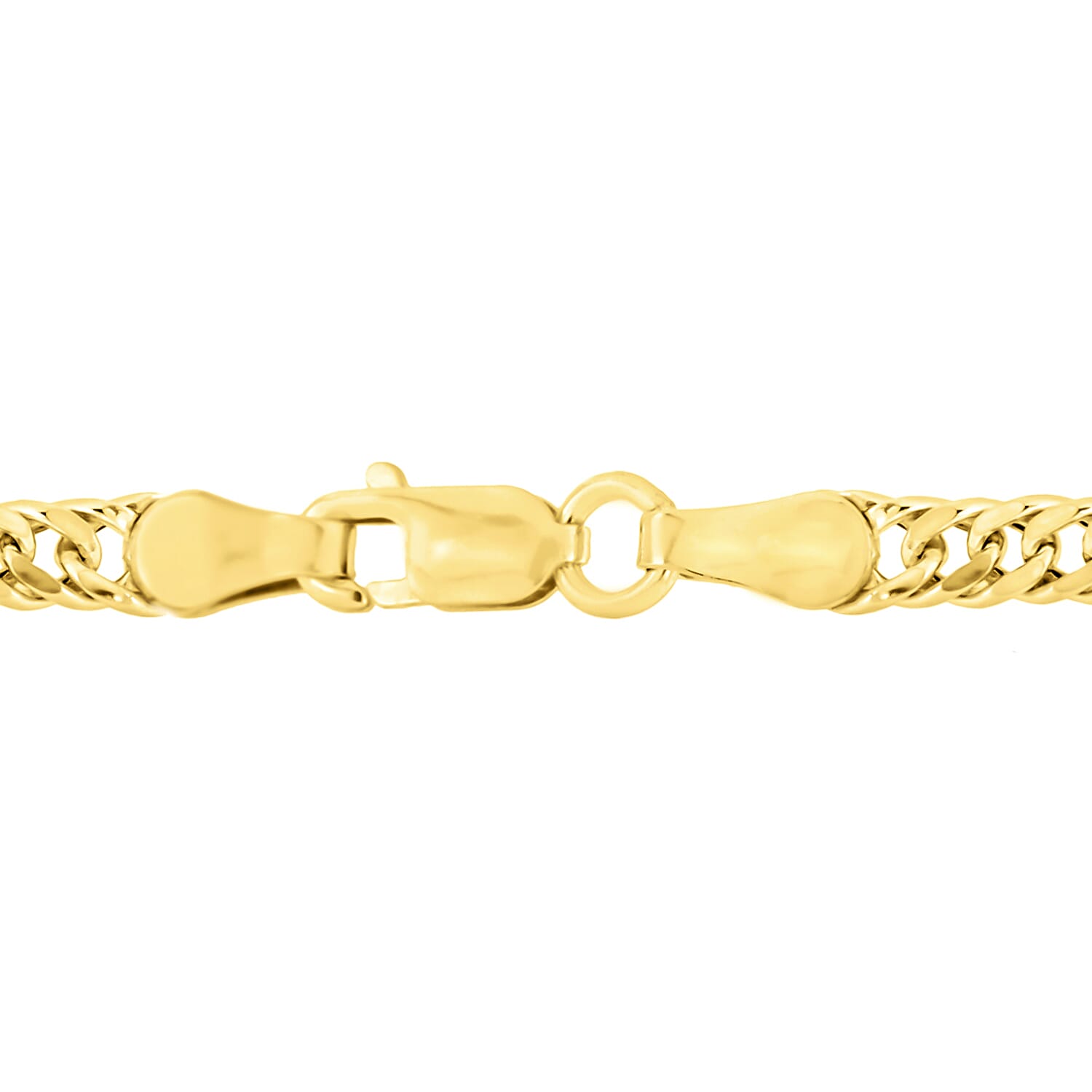 9K Yellow Gold Triple Curb Chain 16 Inch