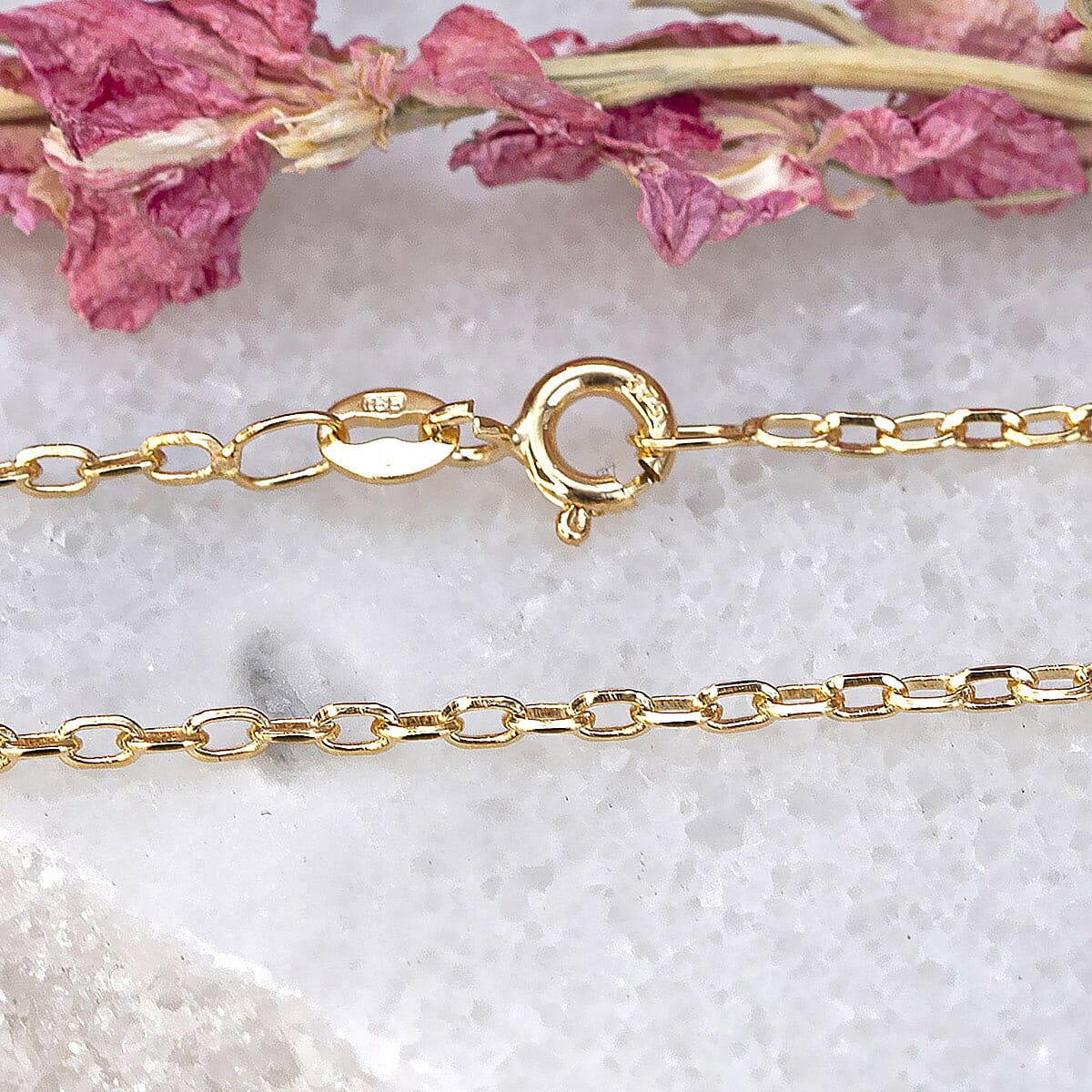 9K Yellow Gold Diamond Cut Belcher Chain 18 Inch