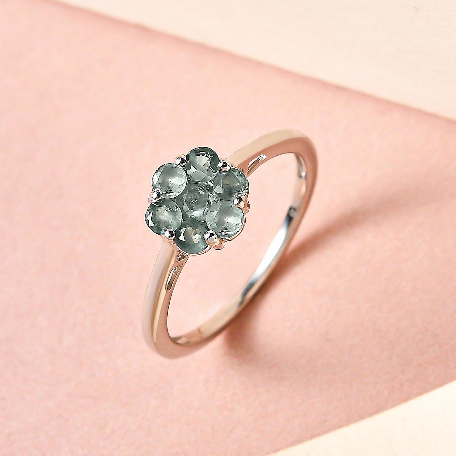 Narsipatnam Alexandrite Ring in Platinum Overlay Sterling Silver