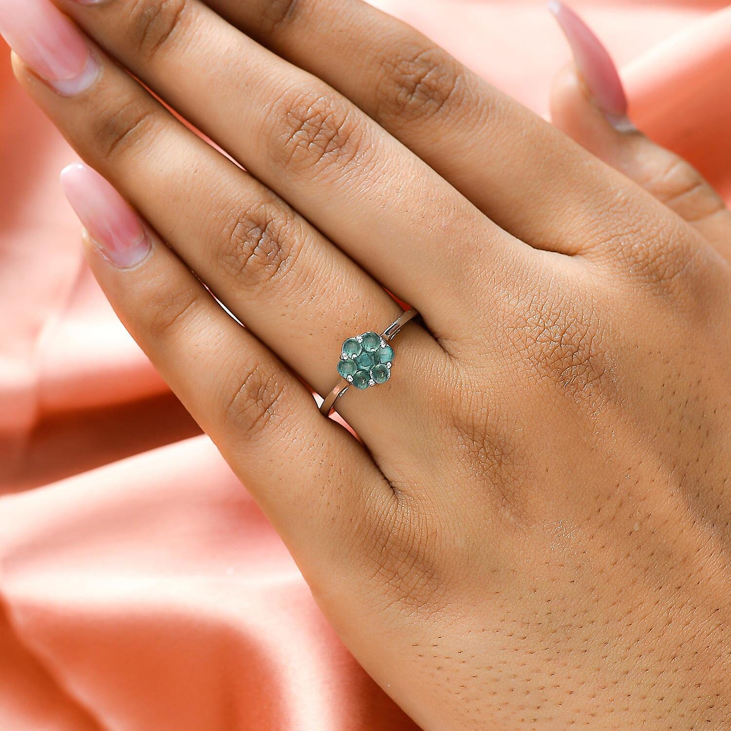 Narsipatnam Alexandrite Ring in Platinum Overlay Sterling Silver