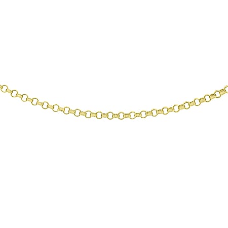 9K Yellow Gold 1.1mm Round Belcher Chain 24 Inch