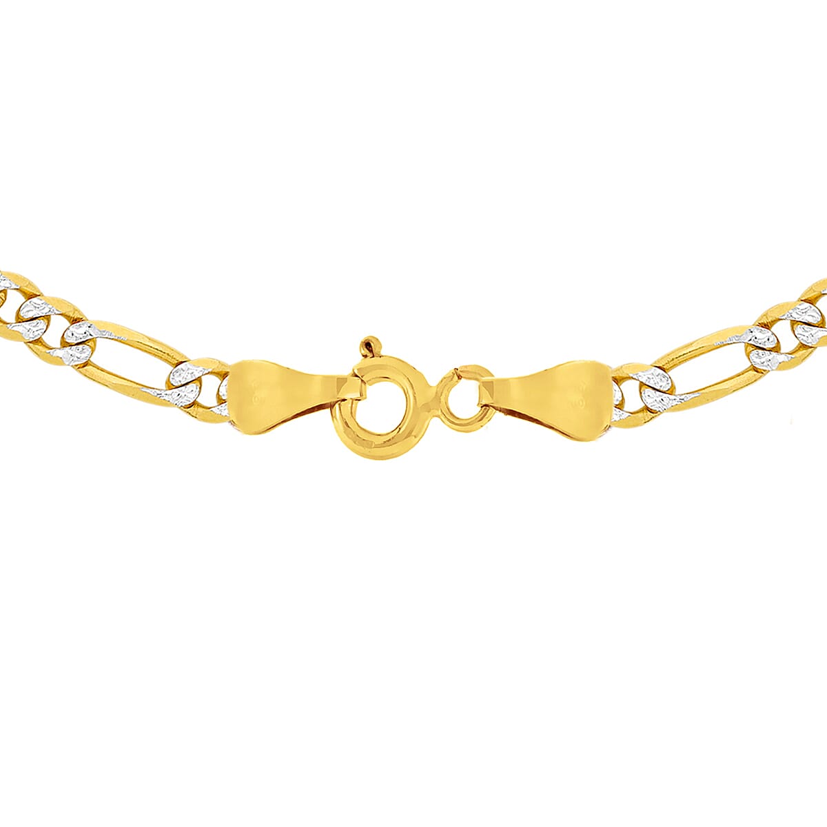 9K Two Colour Gold 2.9mm Figaro Chain 16 Inch