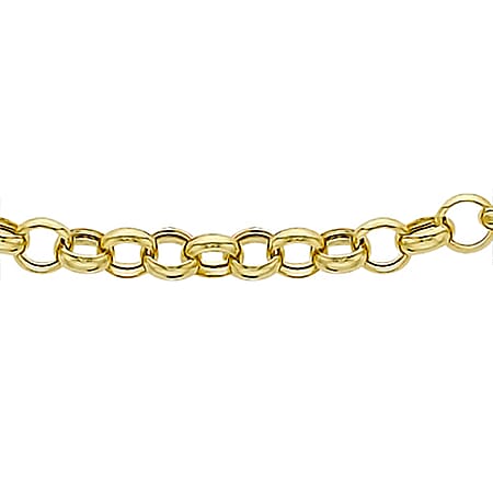 9K Yellow Gold Round Belcher Chain 30 Inch