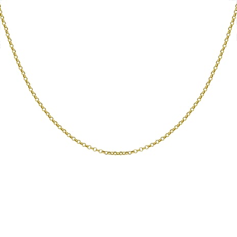 9K Yellow Gold Round Belcher Chain 30 Inch