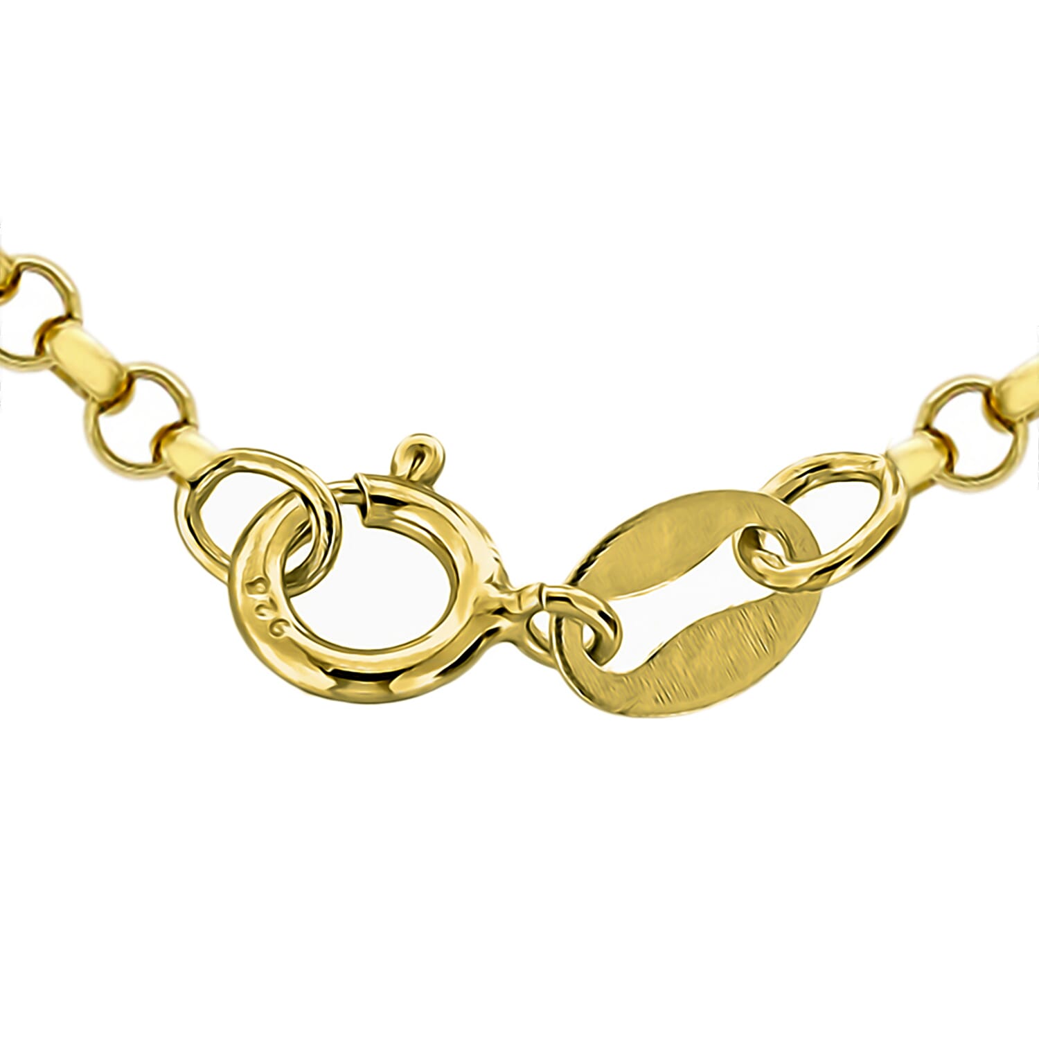 9K Yellow Gold Round Belcher Chain 30 Inch