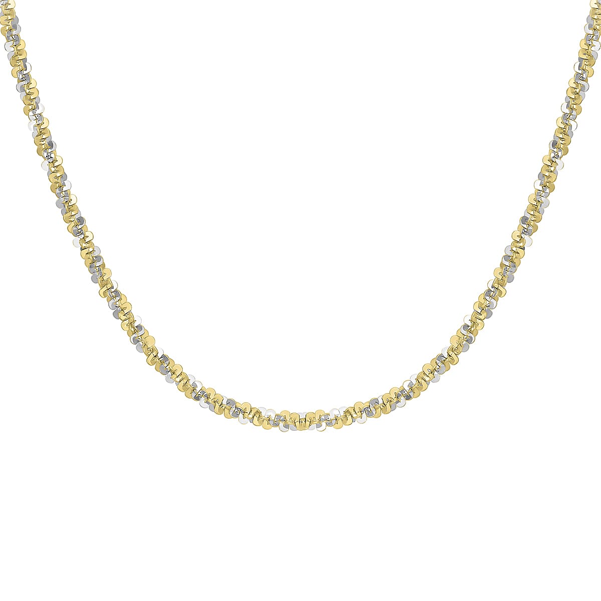 9K Two Colour Gold 2.5mm Tocalle Chain 18 Inch