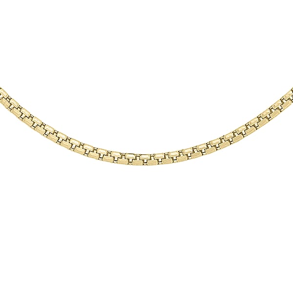 9K Yellow Gold Diamond Cut Box Belcher Chain 18 Inch - 7190537 - TJC