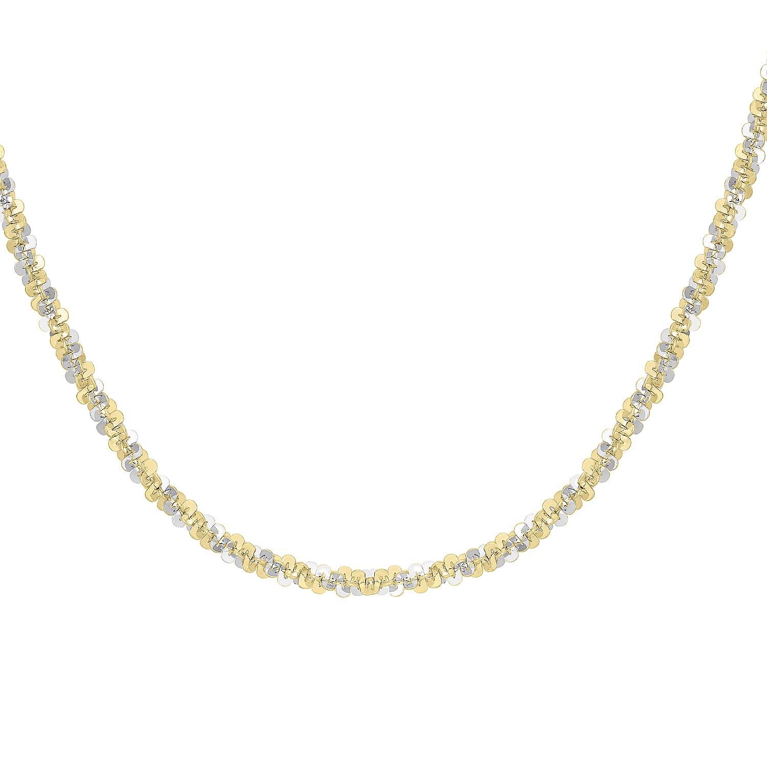 9K Two Colour Gold 2.5mm Tocalle Chain 20 Inch